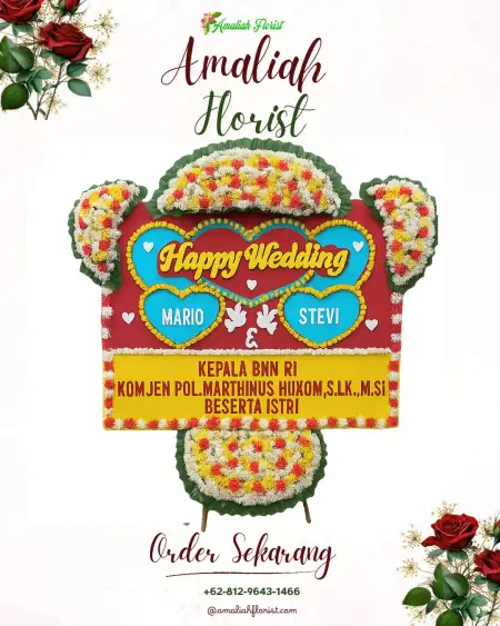 Papan Bunga Pernikahan Nekamese